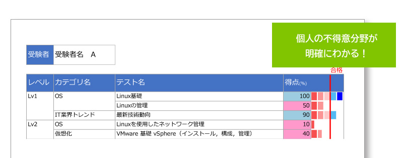 ITスキル診断サービス　個人レポート