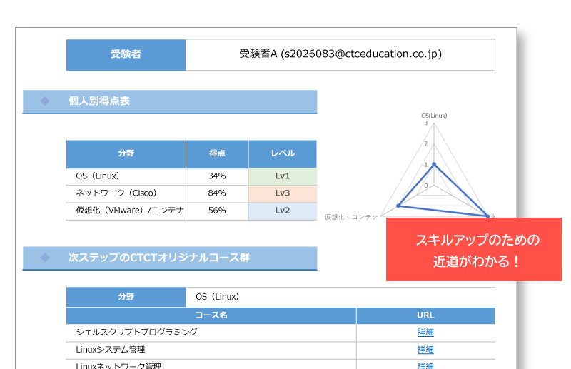 ITスキル診断サービス　個人レポート