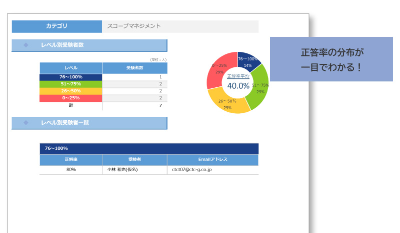 ITスキル診断サービス　分野別レポート