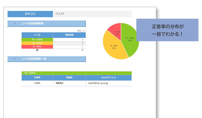 ITスキル診断サービス　分野別レポート